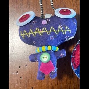Purple Plush Monster Keychain